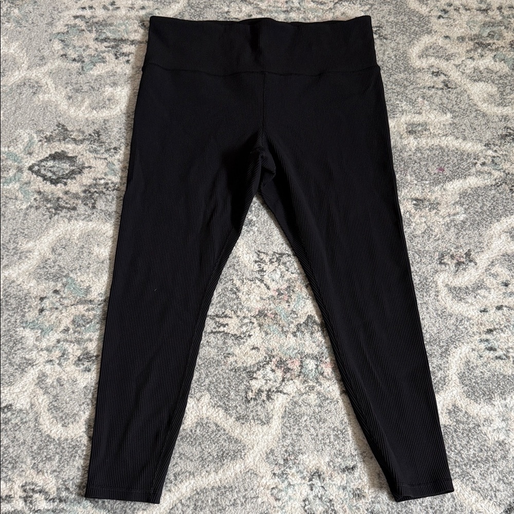 Athleta Elation Rib Leggings Black Size XL